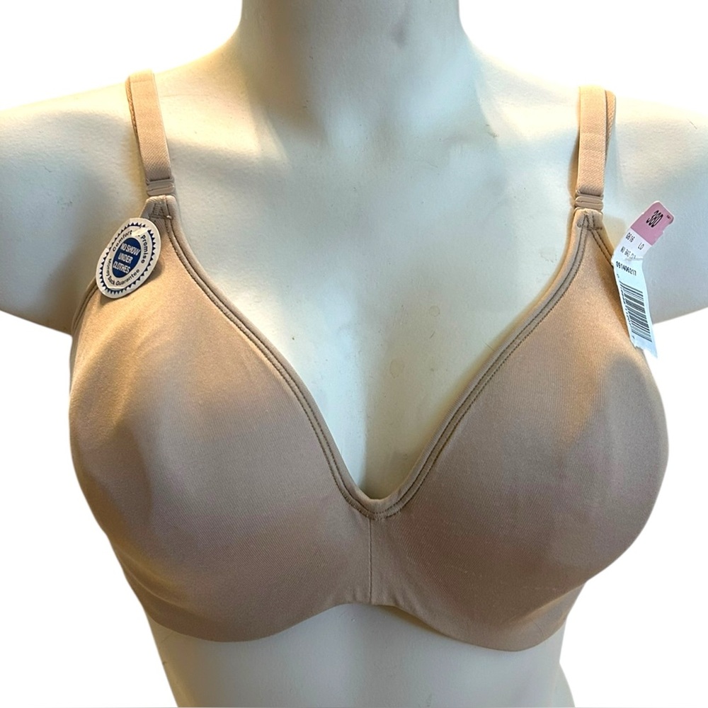 Hanes Bra 38D Nude Underwire G616 Comfort Fit No Show